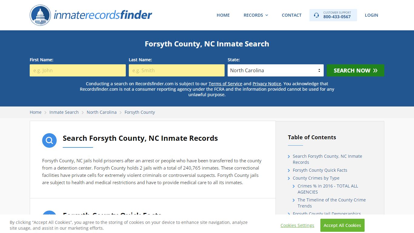 Forsyth County, NC Inmate Lookup & Jail Records Online
